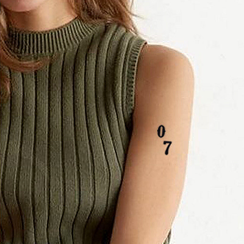 The Number A Semi Permanent Tattoo