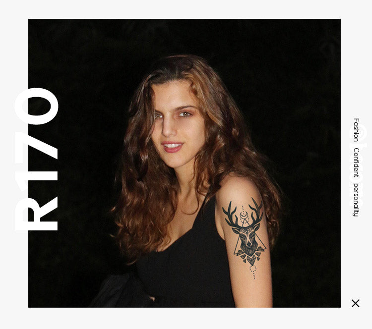 Moonlight elk Semi Permanent Tattoo