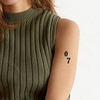 The Number A Semi Permanent Tattoo