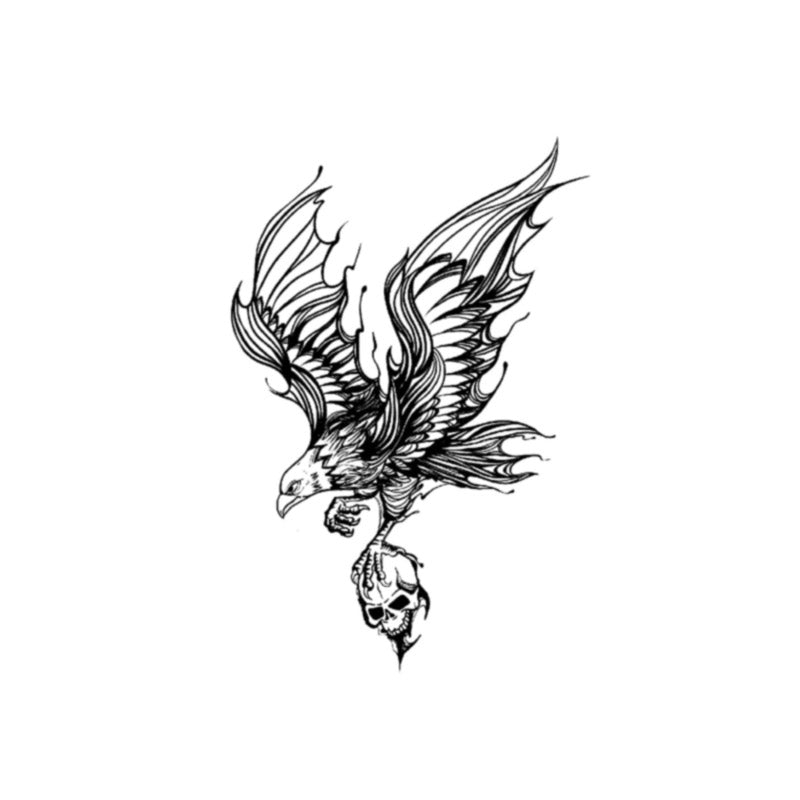 The Eagle SkinTatt semi permanent tattoo with easy application instructions included.